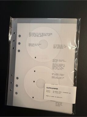 Cloth & Paper On Repeat Cover & Planner Dashboard Set A5